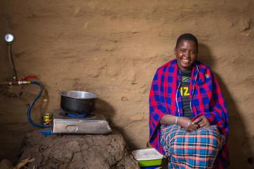 Biogas installation in a pastoralist household in Northern Tanzania